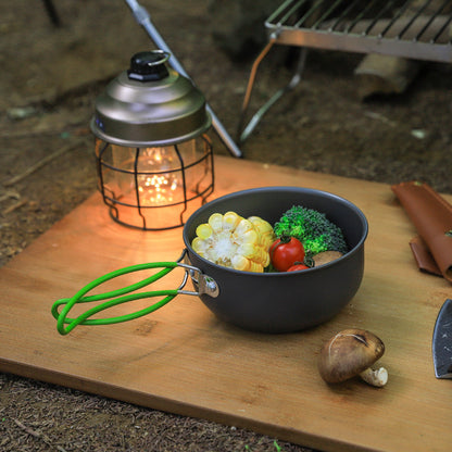 Outdoor Foldable Single 101 Pot Set Non-Stick Pan Portable Camping Picnic Stove Suit Ultra-Light Camping Cookware