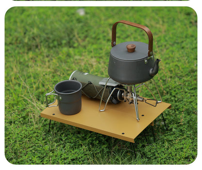 Outdoor Aluminum Alloy Foldable Quick-Open Table Portable Backpack Table Camping Picnic Table Lightweight Integrated Small Table