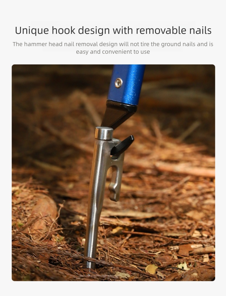 Outdoor Tent Canopy Ground Peg Set Aluminum Alloy Tent Peg Hammer Windproof Rope Camping Fixing Kit Amazon