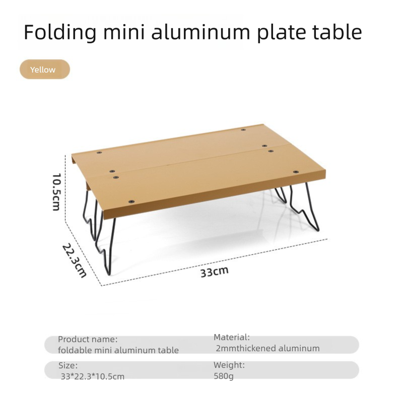 Outdoor Aluminum Alloy Foldable Quick-Open Table Portable Backpack Table Camping Picnic Table Lightweight Integrated Small Table