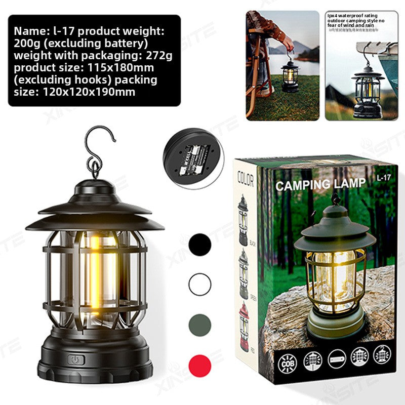 Outdoor New Barn Lantern 5800 Camping Lamp Solar Charging Led Camping Tent Multi-Function Portable Stretching Light
