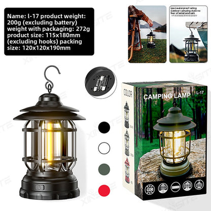 Outdoor New Barn Lantern 5800 Camping Lamp Solar Charging Led Camping Tent Multi-Function Portable Stretching Light